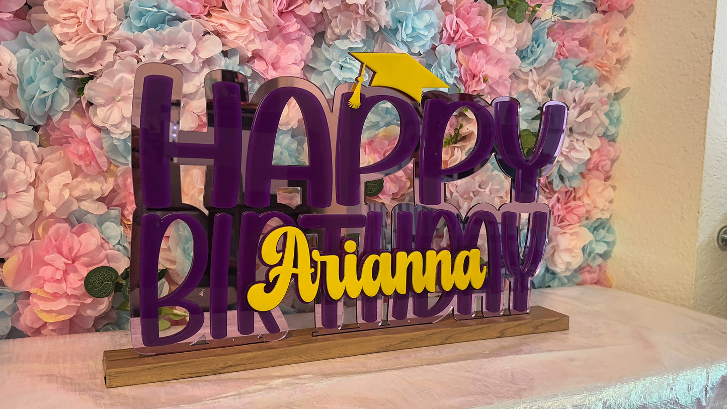 Happy Birthday Acrylic Sign
