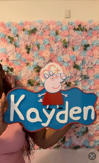 Cartoon Character Sign