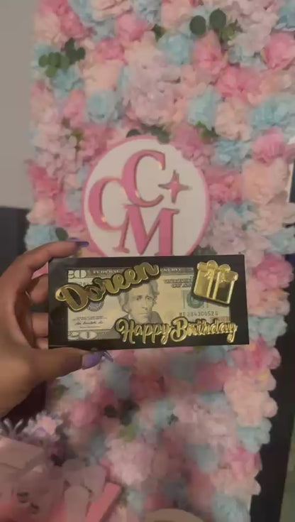 Custom Happy Birthday Money holder